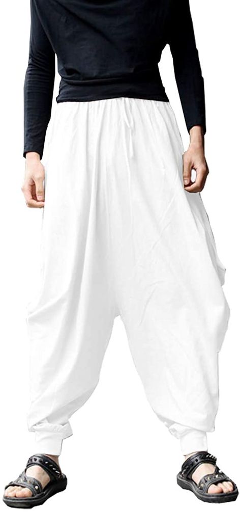 Linen Plus Size, Ankle Length Pants, Ankle Length, Cotton Linen, Harem Pants, Plus Size, Elastic, Pants, White