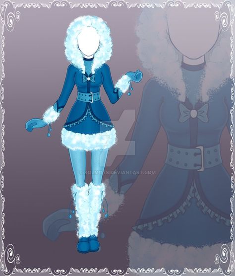 [Close] Adoptable Outfit Auction 21 by https://www.deviantart.com/kolmoys on @DeviantArt Winter Oc Outfits Drawing, Winter Outfit Design Drawing, Winter Dress Drawing, Anime Winter Clothes, Fantasy Winter Clothes Art, Fantasy Winter Outfits Drawing, Winter Fantasy Clothing Drawing, Winter Clothes Drawing, Winter Oc