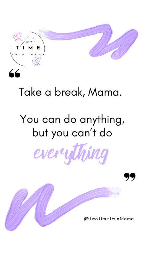 Motherhood canoverwhelming, but it’s okay to pause and recharge. Remember, you can do anything, but you don’t have to do everything. This quote is a gentle reminder for all the strong mamas out there who need a little encouragement to take a break and show themselves some love. Share this if you believe in the power of self-care for moms. 💖 #MotherhoodQuotes #SelfCare #MomLife #TwinMomLife #MomInspo #ParentingQuotes Great Mom Quotes Encouragement, Mom Self Care Quotes, Positive Quotes For Moms, Two Sets Of Twins, Mom Vibes, Mom Life Quotes, New Parent Advice, Quotes About Motherhood, You Can Do Anything