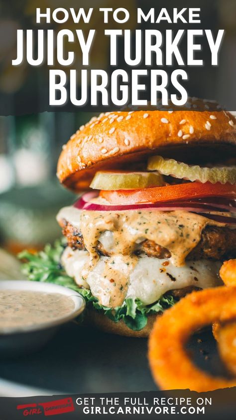 How to make juicy turkey burgers! Baked Turkey Burgers Oven, Turkey Burger Recipes Oven, Turkey Burger Recipes Ground, Turkey Burger Recipes Easy, Juicy Turkey Burger Recipes, Grilled Turkey Burger Recipes, Moist Turkey Burgers, Turkey Burgers In The Oven, Turkey Burger Toppings