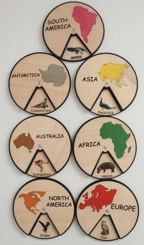 Geography Posters Ideas, Continents Activities, Teaching Learning Material, Geography Project, Creative School Project Ideas, Montessori Geography, Continents And Oceans, Montessori Diy, Geography For Kids