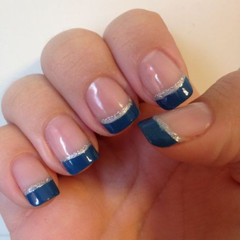 30 Fantastic French Manicure Designs - Best French Manicure Ideas Best French Manicure, Colored French Nails, Blue French Manicure, French Manicure Gel, French Manicure Ideas, French Manicure Nail Designs, Glitter French Nails, French Ideas, Pink French Nails