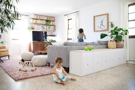 Toy Storage Furniture, Living Room Toy Storage, Kid Friendly Living Room, Toy Cabinet, Modern Hollywood Regency, Behind Couch, Unanswered Questions, Ikea Living Room, Multipurpose Furniture