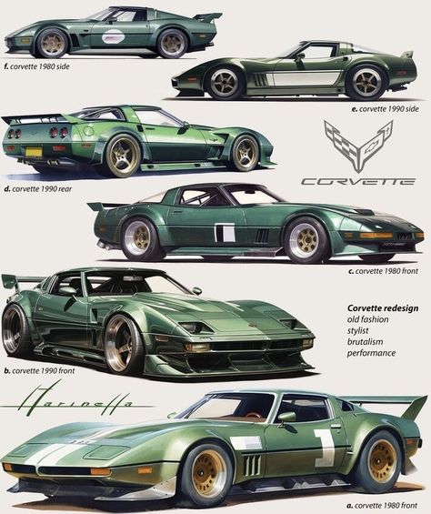 Corvette Poster, Corvette C4, Concept Sketches, Racing Posters, Custom Muscle Cars, Car Design Sketch, Street Racing Cars, Classy Cars, Pretty Cars