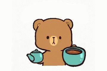 Gif Café, Tea Gif, Couple Bear, Milk And Mocha, Milk Mocha, Mocha Bear, Bear Drawings, Bear Gif, Coffee Gif