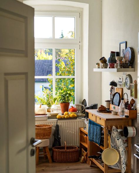 Swedish Cottage Kitchen, Scandinavian Interior Colorful, German Apartment, Milk And Honey Rupi Kaur, Cottagecore Homes, Unfitted Kitchen, Scandinavian Home Interiors, Kitchen Scandinavian, Scandinavian Room