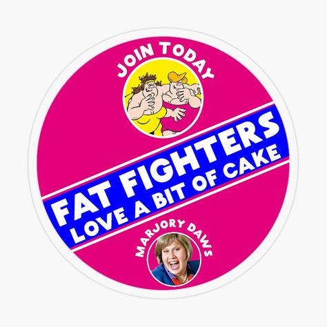 Get my art printed on awesome products. Support me at Redbubble #RBandME: https://www.redbubble.com/shop/p/45336989.O9UDB?asc=u Fat Fighters, Funny Apron, Little Britain, Funny Aprons, Birthday Funny, Birthday Humor, Vinyl Decal Stickers, Awesome Products, Apron