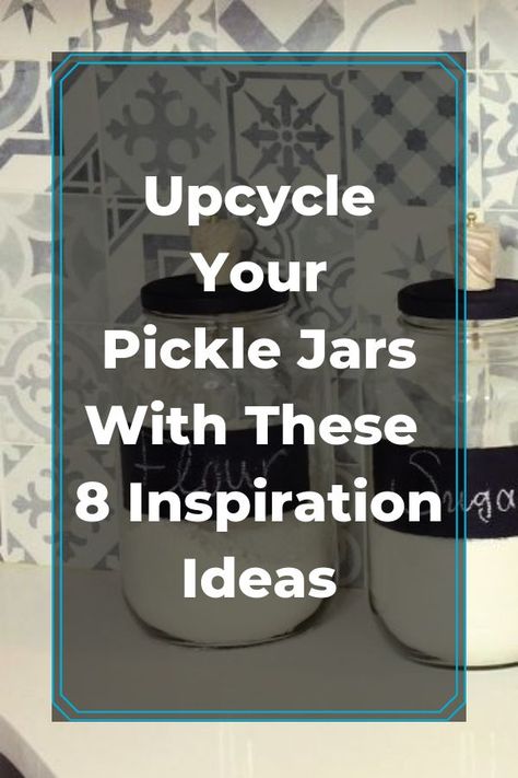 Pickle Jar Crafts Diy, Pickle Jar Crafts, Upcycled Jars, Picnic Table Makeover, Diy Jars, Repurpose Diy, Old Jars, Jars Diy, Up Cycle