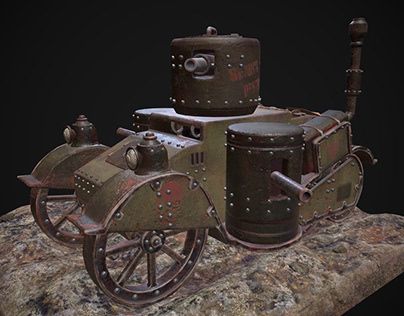 Check out new work on my @Behance profile: "Steampunk Tank" http://be.net/gallery/174457951/Steampunk-Tank Steampunk Tank, Steampunk Vehicle, Apocalypse World, Ar Vr, Cool Tanks, Warhammer 40k Miniatures, Aviation History, Military Equipment, Steam Engine