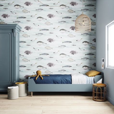 How To Furnish A Small Living Space — MELANIE LISSACK INTERIORS Wallpaper Colour, Woodland Wallpaper, Coastal Wallpaper, Cool Kids Bedrooms, Classic Wallpaper, Hand Painted Wallpaper, Fish Wallpaper, Bedroom Decor Design, Wallpaper Size