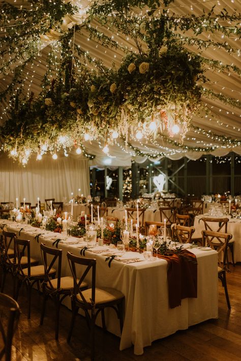 Fairy Lights Wedding Reception, Christmas Wedding Themes, Christmas Wedding Inspiration, Twilight Wedding, Wedding Reception Lighting, Fairy Lights Wedding, Dream Wedding Venues, Fairy Wedding, Winter Wedding Inspiration