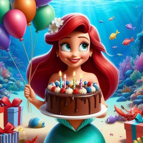 Imprimibles Paw Patrol, Mermaid Happy Birthday, Disney Mermaid, Cake Kids, Snow White Birthday, Mermaid Disney, Ariel The Little Mermaid, Ethereal Beauty, Kids Cake