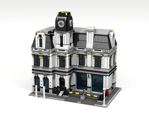 Modular Police Station | I'm back baby! After a bit of a min… | Flickr Lego City Police Station, Lego Police Station, Creator Inspiration, Lego House Ideas, Lego City Police, Home Building Tips, Lego Modular, Building Tips, Lego House