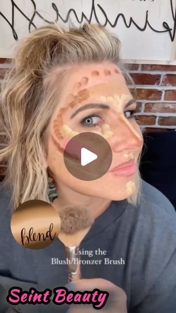 Suzy Turner 🔆 Makeup • Skincare • Hair 🔆 on Instagram: "Reposting this video bc this application still amazes me! Our cream makeup blends out beautifully and naturally! Get colormatched at www.colormatchbysuzy.com #seint #seintbeauty #makeupapplication #makeup #makeuptutorial #makeupforbeginners #creammakeup #viralmakeup #makeuptips #beautyhacks #hac  #seintmakeup #seintartist" Seint Makeup Tutorials For Beginners, Makeup Application Guide, Makeup Blending, Bronzer Brush, Makeup Mistakes, Makeup Tutorial Video, Cream Makeup, Best Moisturizer, Make Mistakes