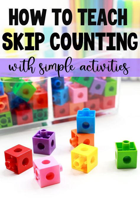 Skip counting is an important math skill that allows students to develop strong number sense. It also lays the foundation for understanding multiplication. Skip counting is not just limited to counting by 2s, 3s, 5s, and 10s. When students truly understand skip counting, they are able to recognize any number pattern. Click to read more about how to get students to master skip counting. Math Links Activities, Skip Counting Activities 1st Grade, Counting To 20 Games, Counting By Twos Activities, How To Teach Counting By 5s, Teaching Skip Counting 1st Grade, Count In 2s 5s 10s, Teaching Counting By 2s, Skip Counting In 2s Activities