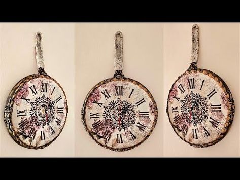 (18736) Never throw away an old frying pan/Wall kitchen clock from old frying pan - YouTube Old Frying Pan Ideas, Out Of The Frying Pan Into The Fire, Pan Wall, Kitchen Clock, Kitchen Clocks, Wall Kitchen, Frying Pan, Frying, I Hope You