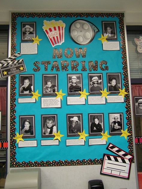 larger view Lights Camera Learn Theme, Movie Bulletin Boards, Hollywood Classroom, Hollywood Theme Classroom, Star Ideas, 2024 Classroom, Deco Cinema, Theatre Classroom, Nursery Games