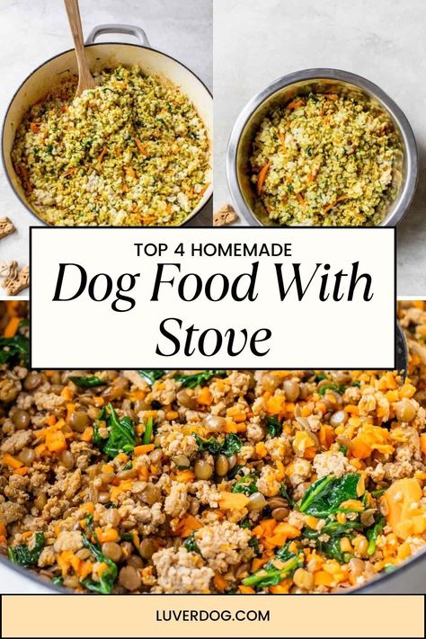 Top 4 Homemade Dog Food With Using Stove Stovetop Dog Food, Homemade Dog Food Ground Beef, Dog Food Meal Toppers, Dog Food Ground Beef, Homemade Dog Food Turkey, Simple Homemade Dog Food, Dog Meals Homemade Easy, Dog Topple Recipes, Home Cooked Dog Food Recipes