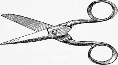 How To Draw Scissors, Drawing Of Scissors, Scissor Illustration, Scissors Sketch, Mechanical Objects, Scissors Drawing, Sewing Tattoos, Sewing Illustration, Scissors Art