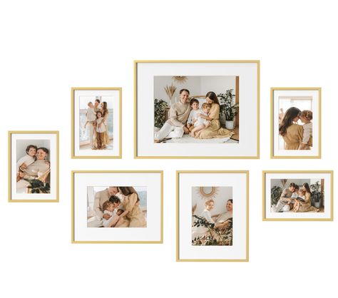 PRICES MAY VARY. Aluminum Photo Frames: Crafted from durable and lightweight aluminum, our metal picture frames provide a modern, rustic look while ensuring long-lasting use. The sleek finish adds a touch of elegance to any setting. Display Photo Sizes: The photo collage frame for wall can display two sizes photos. 5x7 inches frame can display 4x6 inches photos with mat or 5x7 inches without mat, 8x10 inches frame can display 5x7 inches photos with mat or 8x10 inches without mat, 11x14 inches fr Gallery Wall With 5x7 Photos, House Decor Picture Wall, Frame Collage Wall Living Room, Family Photo Frames On The Wall, Family Gallery Wall Living Rooms, Office Picture Wall, Modern Collage Wall, Gallery Wall Examples, Wall Of Pictures