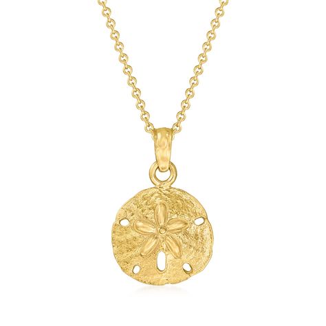 PRICES MAY VARY. 14kt yellow gold, necklace for women. Lobster clasp has a spring mechanism for sturdy security. Polished 14kt yellow gold. Includes jewelry presentation box. Ross-Simons travels the world to find beautiful, high-quality styles at the best prices. Express yourself. Reveal your personal style with this 14kt yellow gold sand dollar pendant necklace. Includes cable chain with lobster clasp. 14kt yellow gold charm pendant necklace. Necklace drop length - 1/2 inch long. Necklace drop Jewelry Presentation, Sand Dollar Necklace, Bday List, Gold Necklace For Women, Jewelry Wishlist, Wishlist Ideas, Xmas Wishlist, Dream Summer, Gold Sand