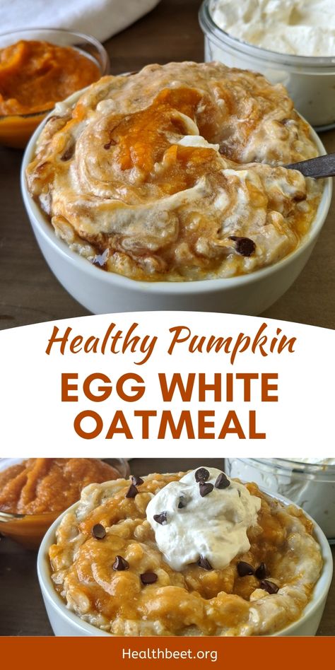 Oats And Egg Whites, Egg White And Halo Top Diet, Egg White Oatmeal Recipes, Baked Oats With Egg Whites, How To Add Protein To Oatmeal, Sweet Egg Whites, Smoothie With Egg Whites, Bariatric Oatmeal Recipes, Egg White Protein Shake