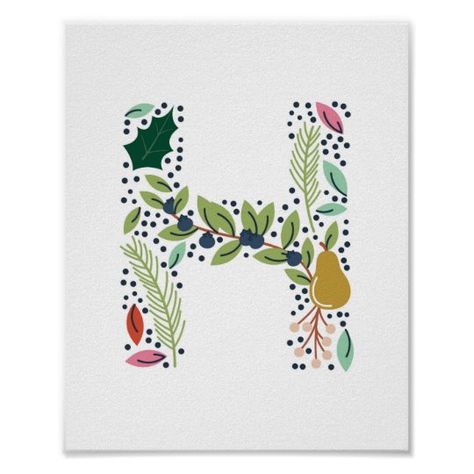 monogram h floral - Google Search Initial Canvas Paintings, Initial Art Letter, Diy Letter Decor Initials Wall Art, Initial Painting On Canvas Letters, Watercolor Initials, Initial Painting, Initial Canvas, Painted Initials, Humble Design