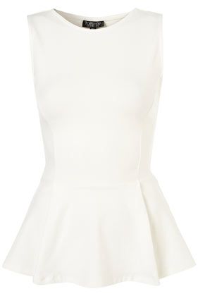 Basic Peplum Top - Need to find one...They are sold out everywhere.  ;( White Peplum Tops, Sleeveless Peplum Top, White Peplum, Topshop Outfit, Henri Bendel, Get Dressed, Passion For Fashion, Dress To Impress, Peplum Top