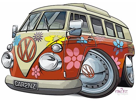 VW T1 bus Splitty | Synonomous with hippies and the sixties … | Flickr Combi Vw T2, Volkswagon Bus, Bus Cartoon, T1 Bus, Vw Mk1, Vw Art, Combi Volkswagen, Cool Car Drawings, Combi Vw