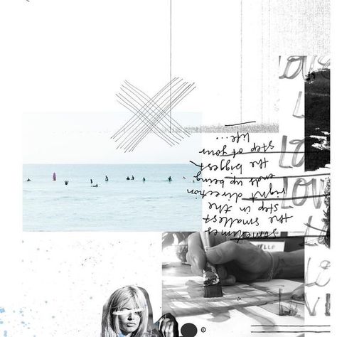 (2) blacklist studio | to inspire | Pinterest / Collage / Fine Art / Print Art / Scrapbook / Emotions / Quotes / Beach / Illustration / Sea Blacklist Studio, Sketchbook Layout, Grey Scale, 포트폴리오 레이아웃, Art Text, Graphisches Design, Your Life, Fashion Collage, Collage Design