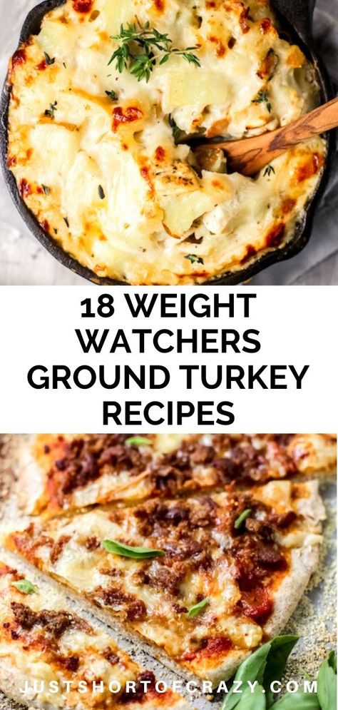 18 Weight Watchers Ground Turkey Recipes - Just Short of Crazy Ww Ground Turkey Recipes, Weight Watchers Ground Turkey Recipes, Recipes Using Ground Turkey, Ground Turkey Casserole, Ground Turkey Burgers, Turkey Sausage Recipes, Turkey Casserole Recipe, Weight Watchers Meals Dinner, Ground Turkey Recipes Easy