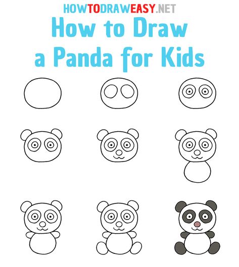 How to Draw a Panda Step by Step #PandaDrawing #EasyDrawingPanda #HowtoDrawaPanda #BearDrawing #China #ArtWork #Chinese #PandaSketch #PandaDrawingTutorial #PandaDrawingforKids #DrawingsforKids #DrawingTutorial #Drawing How To Draw A Panda Easy, How To Draw A Panda, How To Draw For Kids Step By Step, Kids Drawing Ideas Step By Step, How To Draw Panda, Panda Drawing Easy, Draw Panda, Panda For Kids, Draw A Panda