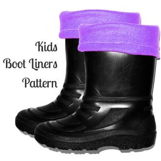 Winter Boot Liner Pattern | YouCanMakeThis.com How To Make Boots, Baby Pants Pattern, Cute Rain Boots, Kids Winter Boots, Kids Rain Boots, Boot Toppers, Kids Clothing Brands, Boot Liners, Baby Clothes Patterns