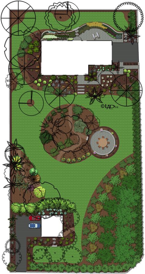 Orchard Design Layout Fruit Trees, Fruit Forest Design, Tropical Fruit Trees Garden, Tropical Greenhouse Fruit Trees, Lush Tropical Landscape, Garden Pond Design, Landscape Sketch, Garden Pond, Pond Design