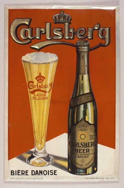 Grocery Design, Iklan Vintage, Danish Posters, Beer Wedding, Beer Advertising, Beer Ad, Beer Art, Beer Poster, Retro Sign