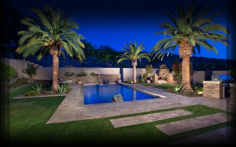 desert pool landscaping arizona | ... Phoenix Pool Builders of Arizona | Blooming Desert Pools & Landscape #PoolLandscape Desert Pools, Pool Area Landscaping, Arizona Backyard Landscaping, Desert Backyard, Arizona Backyard, Arizona Landscape, Pool Landscape Design, Pool Waterfall, Modern Landscape Design