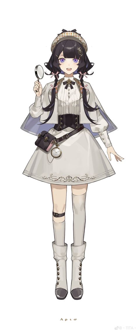 Live2d Model, Vtuber Ideas, Vtuber Design, Vtuber Model, Anime Pixel Art, Model Ideas, Witch Outfit, Standing Poses, Model Inspo