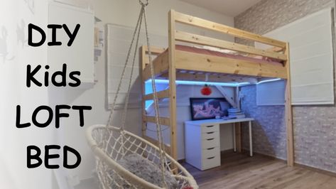 DIY Kids Loft Bed That'll SAVE YOU SPACE : 7 Steps (with Pictures) - Instructables Loft Bed Plans, Diy Loft Bed, Kids Loft, Bed Legs, Support Beams, Kids Loft Beds, Big Beds, Easy Build, Wood Bed Frame