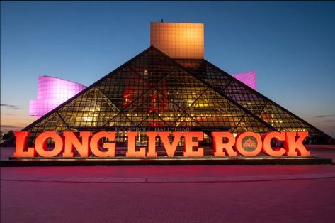 Rock and Roll Hall of Fame Rock and Roll Hall of Fame, a must-visit for music lovers, celebrates the history and impact of rock music and its influential artists. Location: The Rock and Roll Hall of Fame is located on the shores of Lake Erie in downtown Cleveland, Ohio, symbolizing the city’s deep connection to the genre. Design: The museum's iconic pyramid-shaped building was designed by renowned architect I.M. Pei, making it a striking landmark along Cleveland's skyline. Exhibits: The museu... Rock And Roll Hall Of Fame, Downtown Cleveland Ohio, Rock And Roll Hall Of Fame Cleveland, Cleveland Skyline, I M Pei, Downtown Cleveland, Deep Connection, Lake Erie, Cleveland Ohio