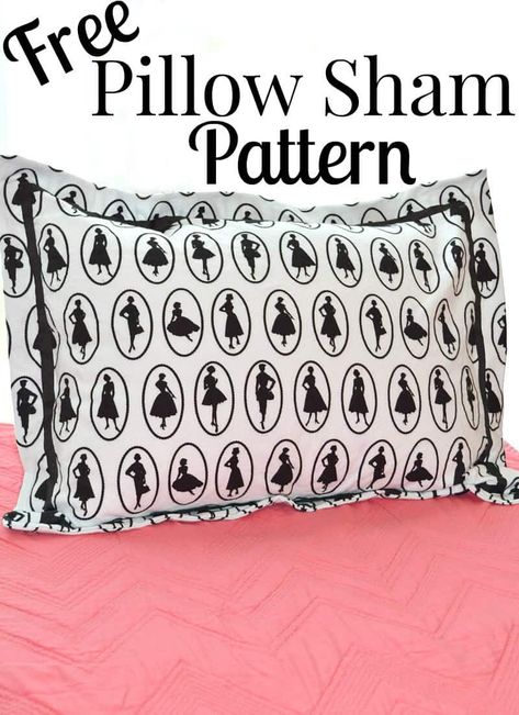 Make a personalized pillow sham with this easy Free Pillow Sham Pattern that you can sew with beginner sewing skills. Diy Pillow Shams, Pillow Sham Pattern, Off To College, Sewing Courses, Quilted Pillow Shams, Beginner Sewing Projects Easy, Personalized Pillow, Sewing Pillows, Crochet Pillow