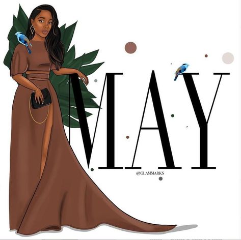 Monthly Greetings, Black Superwoman, New Month May, Black Animation, Poetic Art, May Month, Journal Key, Month May, Gemini Girl