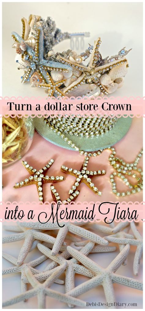 Mermaid Tiara DIY Mermaid Tiara, Seashell Crown, Diy Mermaid, Mermaid Crown, Hallowen Costume, Mermaid Diy, Mad Hatters, Mermaid Parties, Mermaid Life