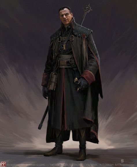 ArtStation - Warhammer 40000: Eisenhorn Character design for film-casting Jason Isaacs Eisenhorn 40k, Azorius Senate, Necromunda Art, Dune Concept Art, Warhammer Inquisitor, Wizard Costume, 40k Art, Jason Isaacs, 40k Artwork