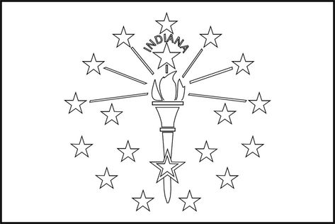 FREE Printable Indiana State Flag & color book pages | 8½ x 11 Color Book Pages, Indiana Flag, Joker Tattoo Design, Logo Outline, Joker Tattoo, Detailed Coloring Pages, Indiana State, Color Book, Social Media Images