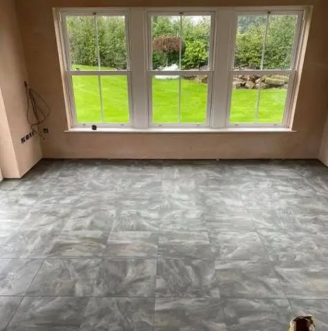 Concrete Sunroom Floors, Screen Room Flooring Ideas, Tiled Sunroom Floor, Three Season Porch Flooring Ideas, Three Season Room Flooring, Sunroom Flooring Ideas Modern, Sunroom Floors Ideas, Sun Porch Flooring Ideas, Sunporch Flooring Ideas