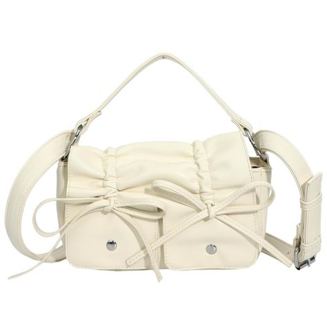 PRICES MAY VARY. 【Stylish and Versatile】The bow design adds a touch of natural freshness, making it suitable for various occasions, including shopping, dating, commuting, traveling, vacations, parties, and work. 【Premium Quality Material】Crafted from high-quality PU fabric, our luxury designer cute bow flap shoulder bag offers a soft and comfortable touch, ensuring durability and easy maintenance. 【Spacious and Practical】With dimensions of 9.84x6.3x2.36inch, our coquette aesthetic crossbody bag Cheap White Leather Baguette Bag, Cheap Cream Bag, Cheap White Fun Bags, Coquette Crossbody Bag, Cheap Feminine Shoulder Bag With Detachable Strap, Bags Y2k, White Shoulder Bags, Bow Purse, Pink Crossbody Bag