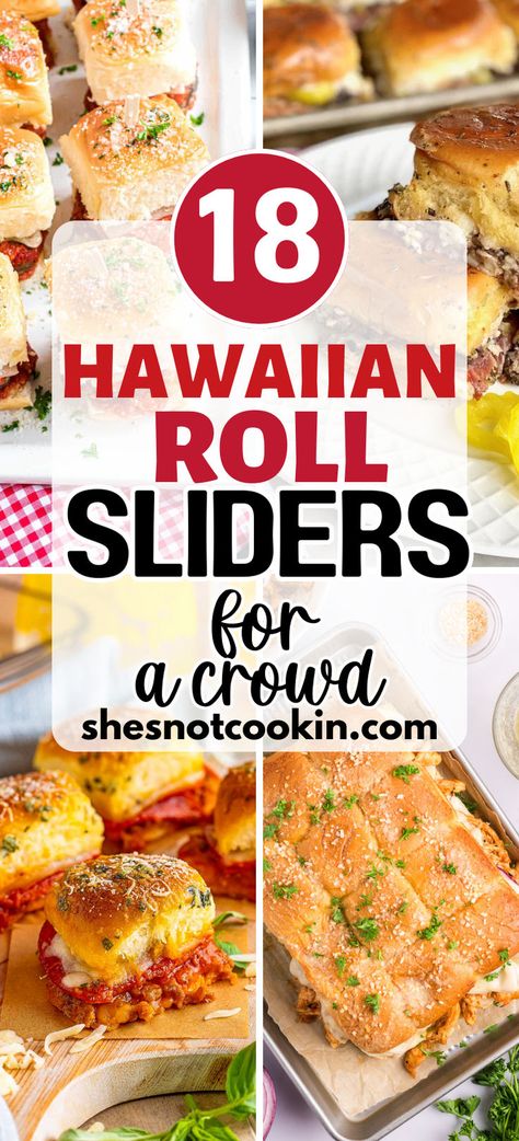 Hawaiian roll sliders photo collage with text ovleray. Football Food Sliders, Slider Hawaiian Rolls, Hawaiian Slider Recipes, Easy Dinner Sliders Hawaiian Rolls, Dinner Ideas Hawaiian Rolls, Dinner Ideas With Hawaiian Rolls, Dinners With Hawaiian Rolls, Dinner Recipes With Hawaiian Rolls, Hawaiian Slider Sandwiches