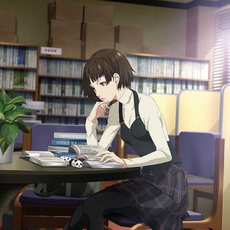 Makoto studying Persona 5 Persona 5 The Animation, Persona 5 Makoto, Makoto Niijima, Atlus Games, Persona 5 Anime, Ren Amamiya, Persona 5 Joker, Shin Megami Tensei Persona, Manga News