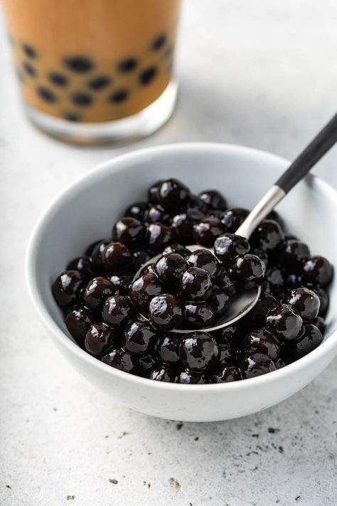 How To Make Boba Balls At Home, Tapioca Balls Recipe, Boba Stand, Boba Balls Recipe, Boba Toppings, Easy Bubble Tea Recipe, Tapioca Bubble Tea, Boba Balls, Bubbles Recipe