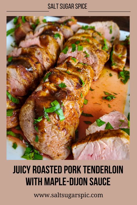 Maple Syrup Pork Tenderloin, Apple Maple Pork Tenderloin, Pork Tenderloin Dijon Mustard Sauce, Pork Tenderloin Recipes With Sauce, Maple Dijon Pork Tenderloin With Apple Cider Sauce, Pork Tenderloin With Pan Sauce, Maple Dijon Sauce, Sauce For Pork Tenderloin Simple, Maple Dijon Pork Tenderloin